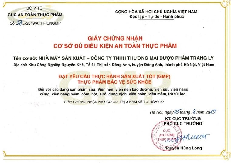 Chứng nhận GMP